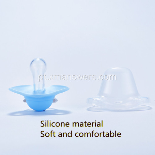 Chupeta para dormir de bebê de silicone líquido colorido de alta segurança